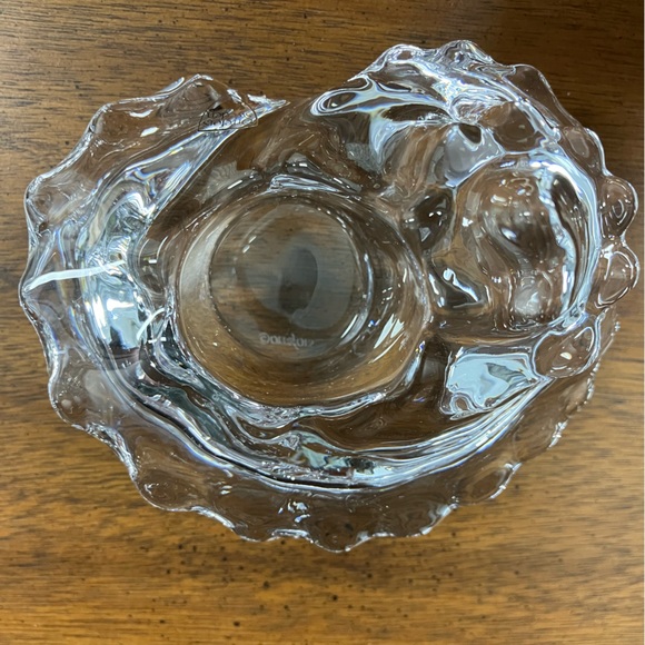 Rare Orrefors Sweden Heavy Crystal Sea Shell Shaped Candle Holder - Picture 4 of 6